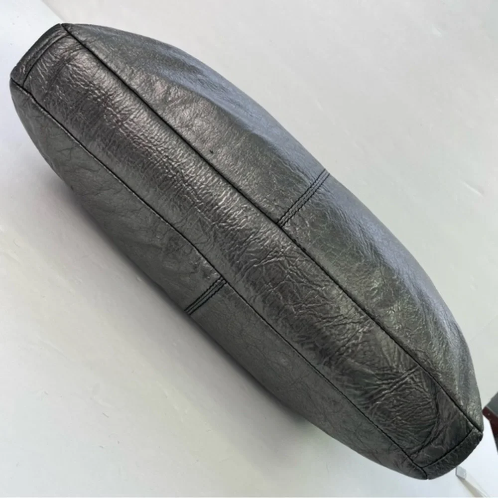 BCBG MAXAZRIA Metallic Silver Pewter Shoulder Bag‎